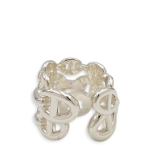 Chaine d'ancre Enchainee ring, large model. Sz: 52 Ring Silver hardware