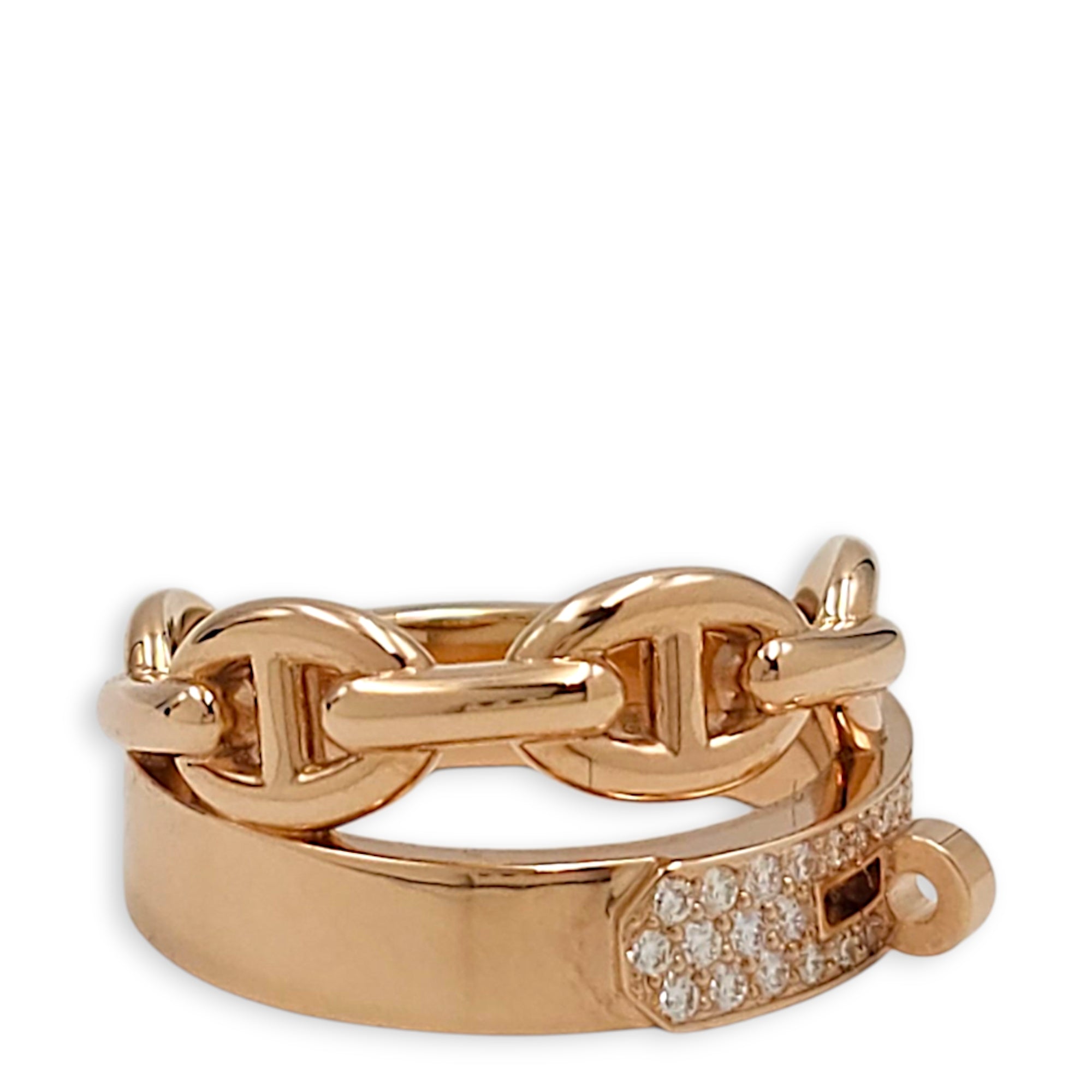 Kelly, Medium Model, 32 Diamonds, 0.2 Carat 53 Ring in Rose Gold Hardware CL2606-22021 2