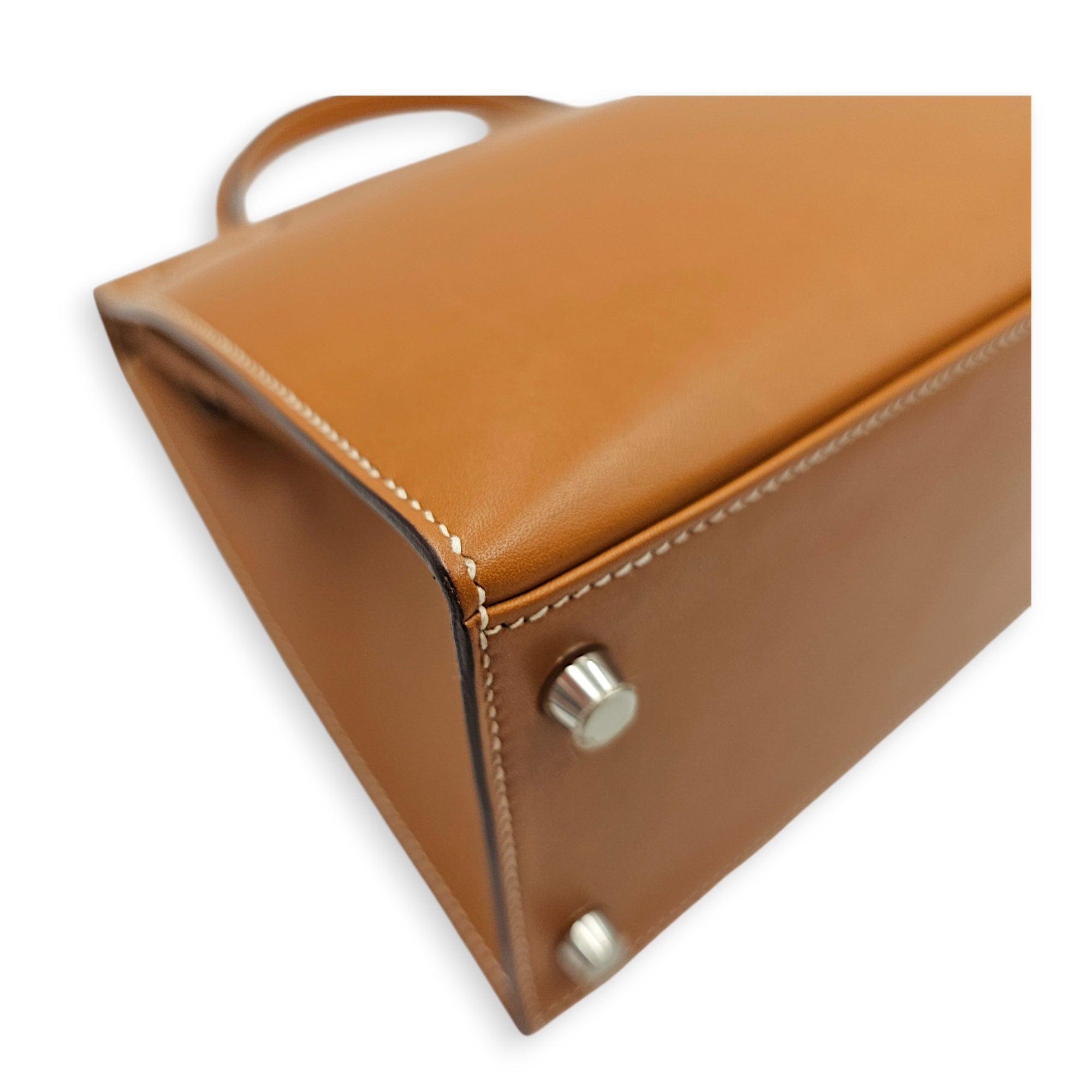 Sellier Kelly 28 Naturel Sable  in Butler Palladium hardware CL2606-22023 10