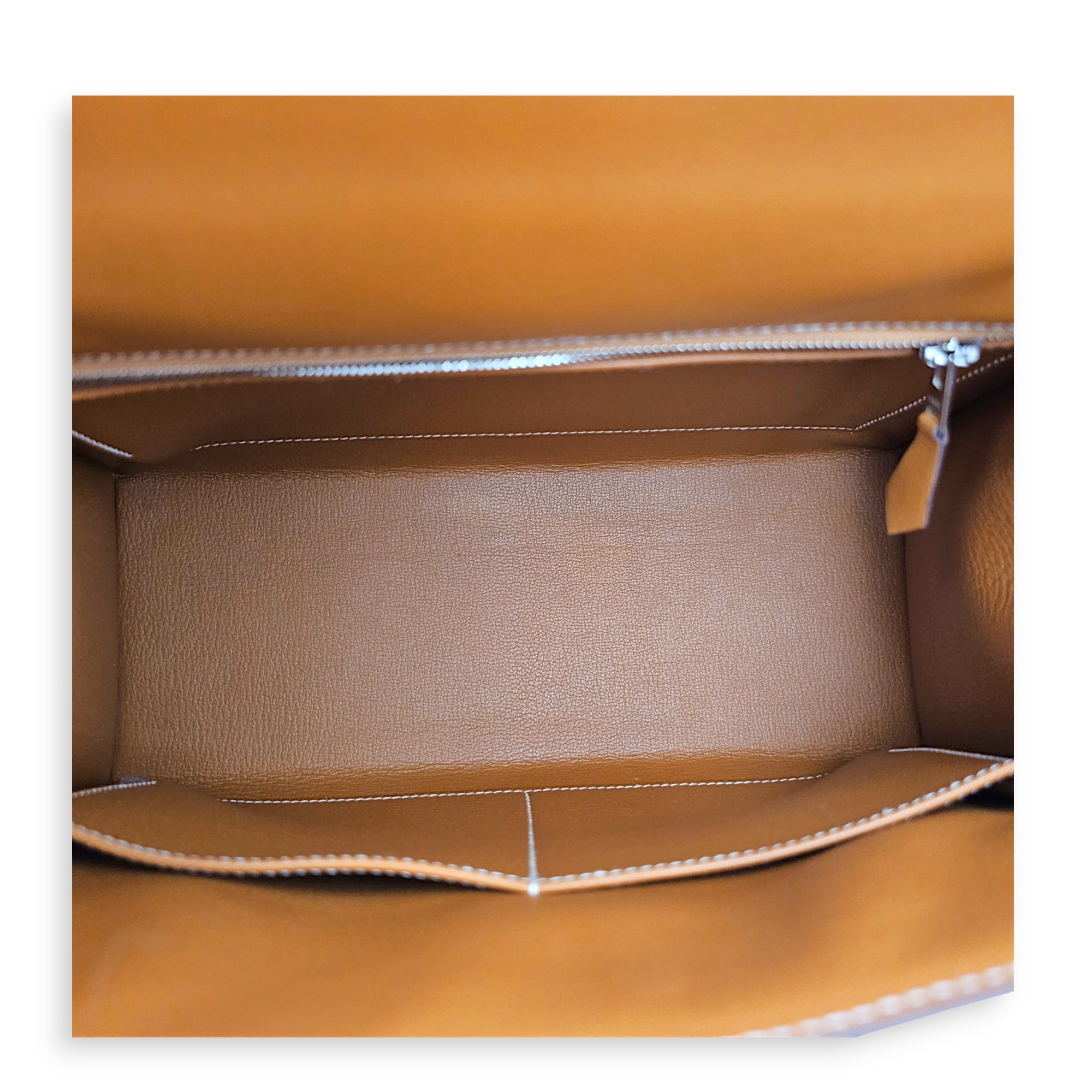 Sellier Kelly 28 Naturel Sable  in Butler Palladium hardware CL2606-22023 6