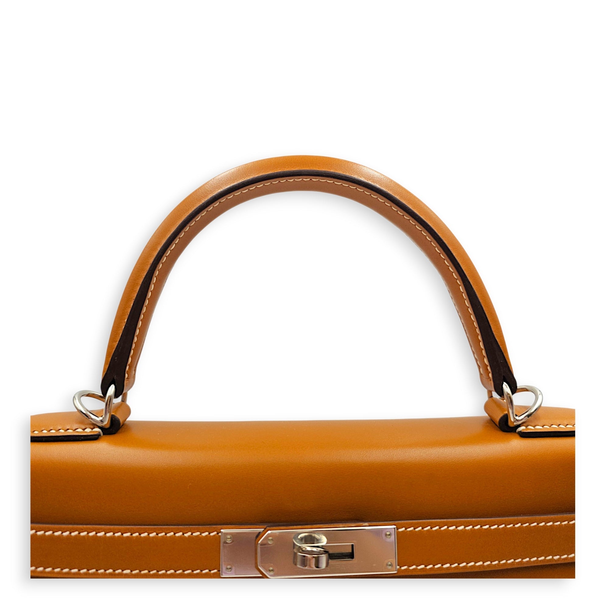 Sellier Kelly 28 Naturel Sable  in Butler Palladium hardware CL2606-22023 9