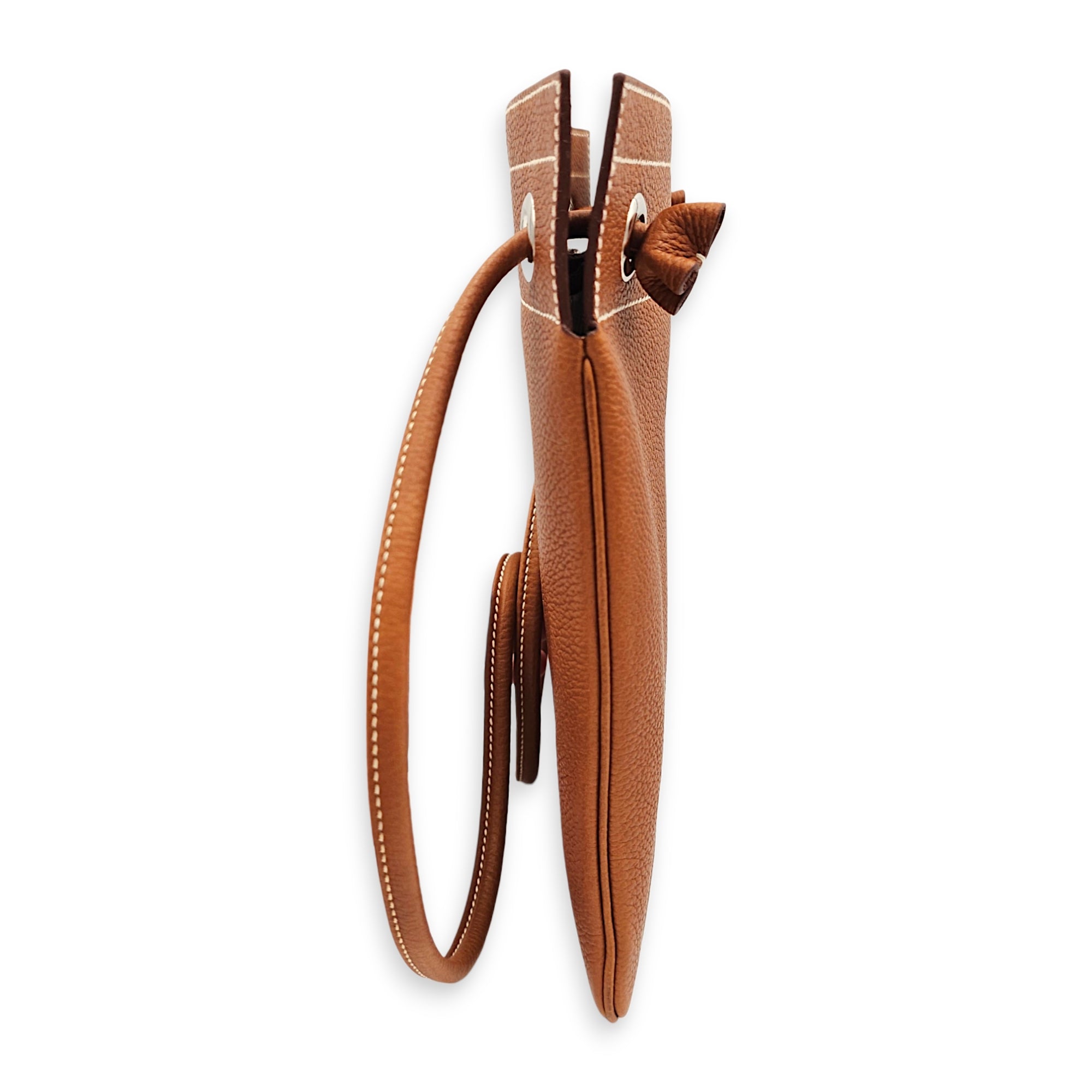 Aline Mini Fauve in Barenia Faubourg Palladium hardware CL2606-22024 4