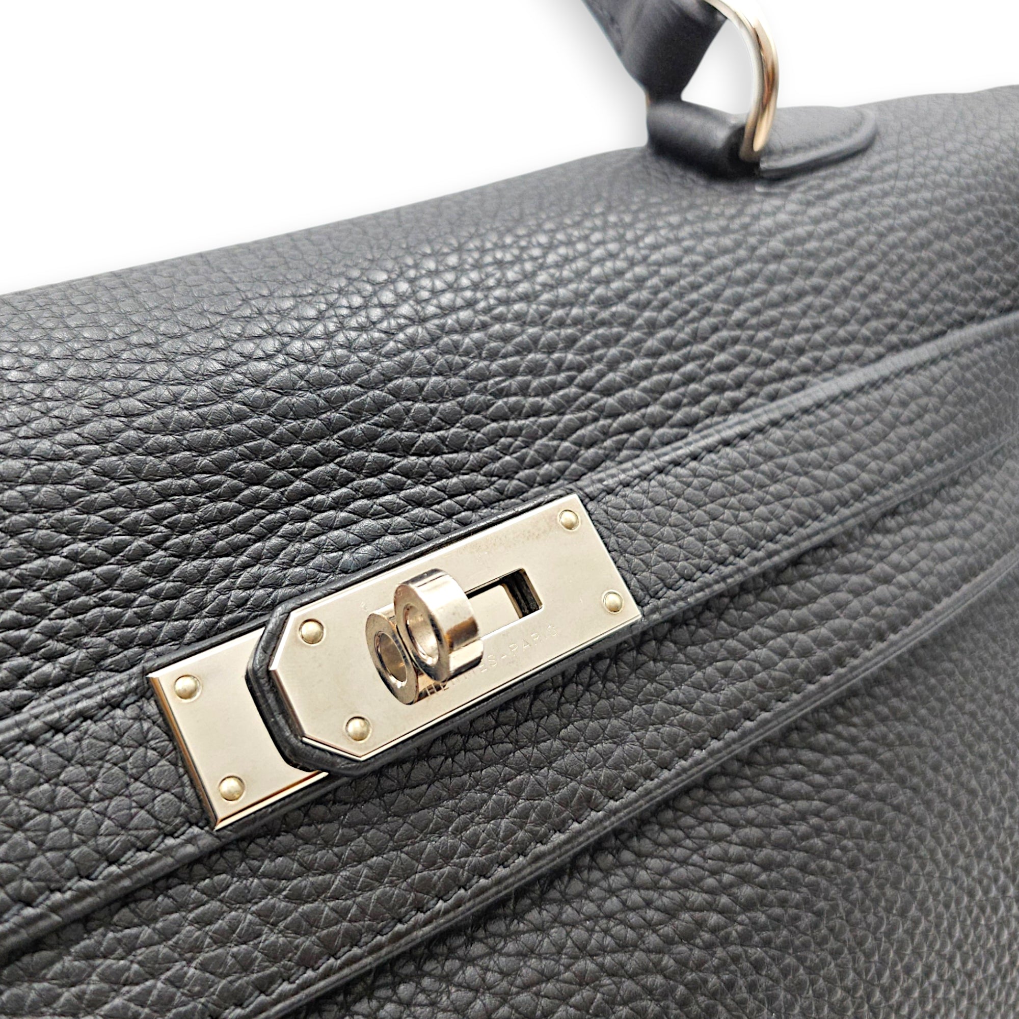 Shoulder Kelly 42 Black in Togo Palladium hardware CL2606-22031 9