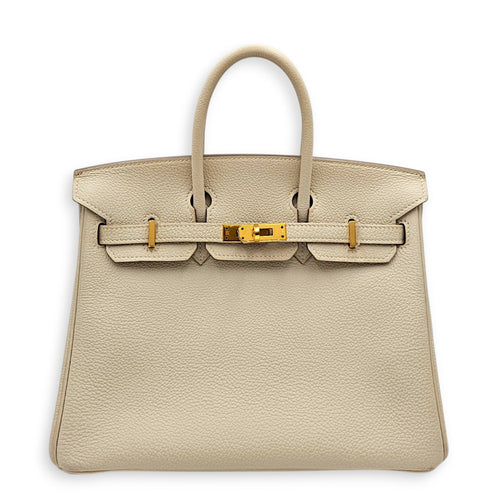 Birkin 25 Craie in Togo Gold hardware CL2606-22033 1