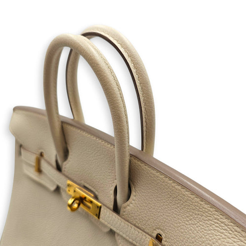 Birkin 25 Craie in Togo Gold hardware CL2606-22033 10
