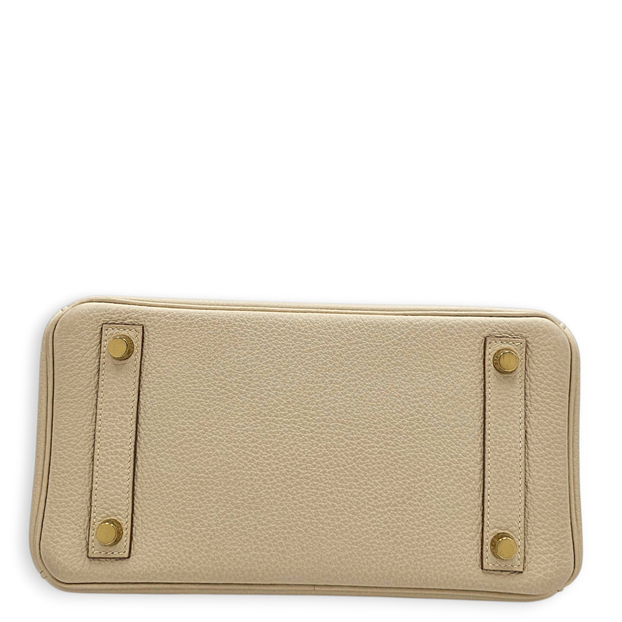 Birkin 25 Craie in Togo Gold hardware CL2606-22033 5