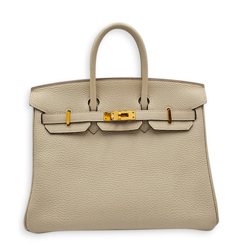 Birkin 25 Craie in Togo Gold hardware CL2606-22035 1