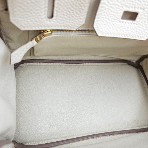 Birkin 25 Craie in Togo Gold hardware CL2606-22035 7
