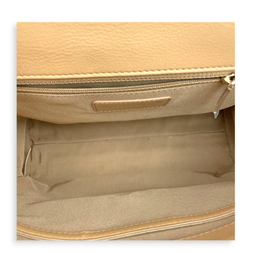 Covered Stitch CC Beige Shoulder Bag in Calfskin Gold hardware CL2606-22042 4
