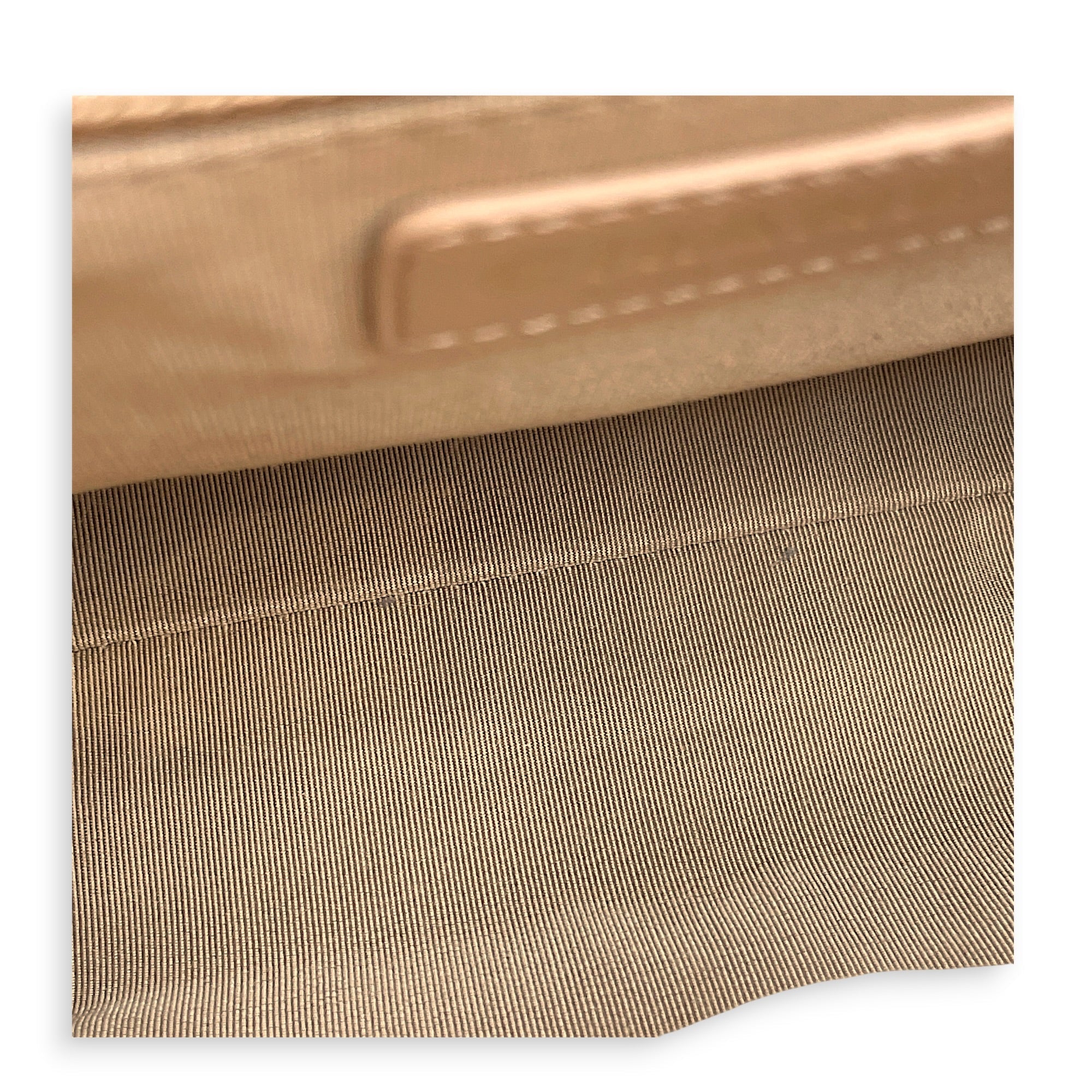 Covered Stitch CC Beige Shoulder Bag in Calfskin Gold hardware CL2606-22042 7