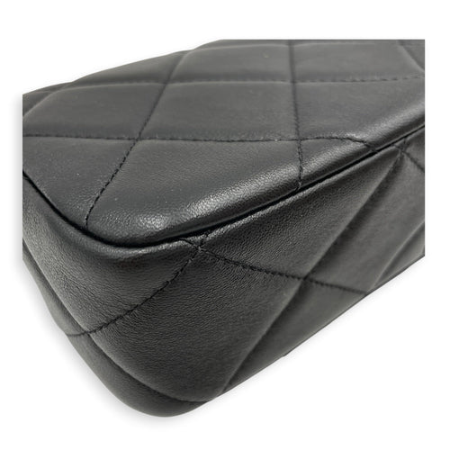 Twin Pearls Small Black Crossbody Bag in Calfskin Matte Gold hardware CL2606-22044 9