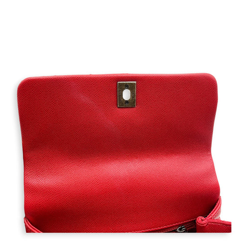 Coco Handle Quilted Red Top Handle Bag Ruthenium-finish Brass hardware CL2606-22048 7
