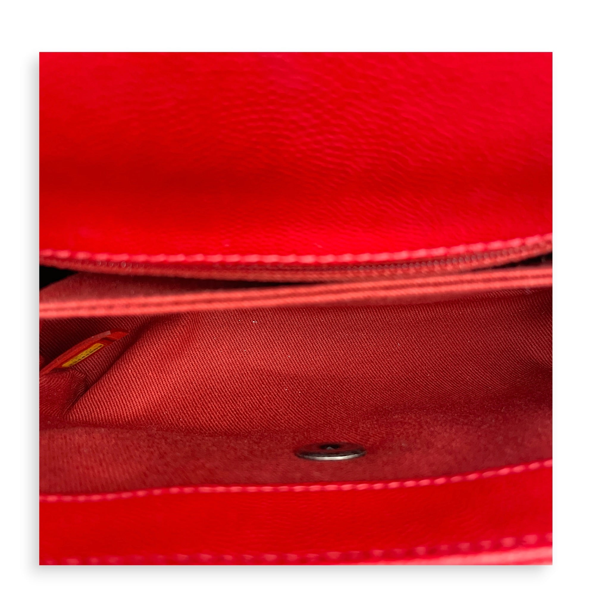 Coco Handle Quilted Red Top Handle Bag Ruthenium-finish Brass hardware CL2606-22048 8