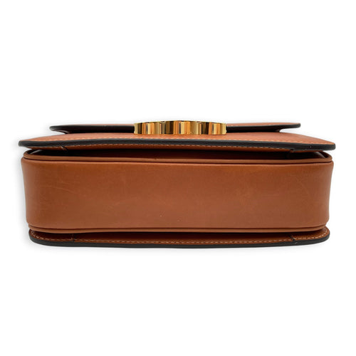 Triomphe Teen Tan Crossbody Bag in Calfskin Gold hardware CL2606-22053 3