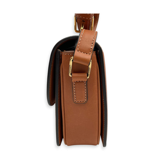 Triomphe Teen Tan Crossbody Bag in Calfskin Gold hardware CL2606-22053 4
