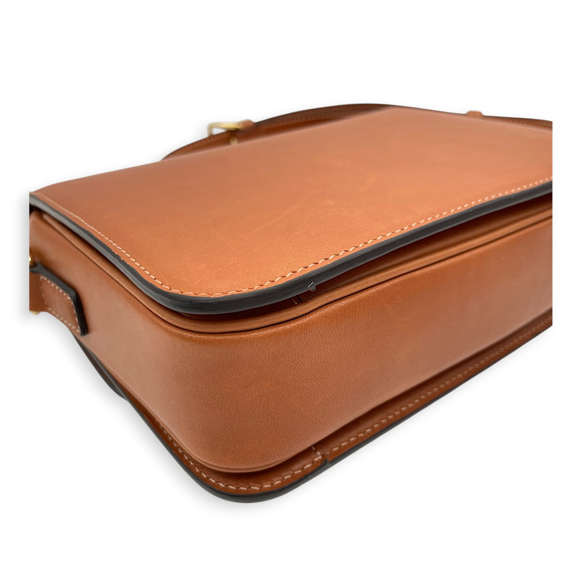 Triomphe Teen Tan Crossbody Bag in Calfskin Gold hardware CL2606-22053 6