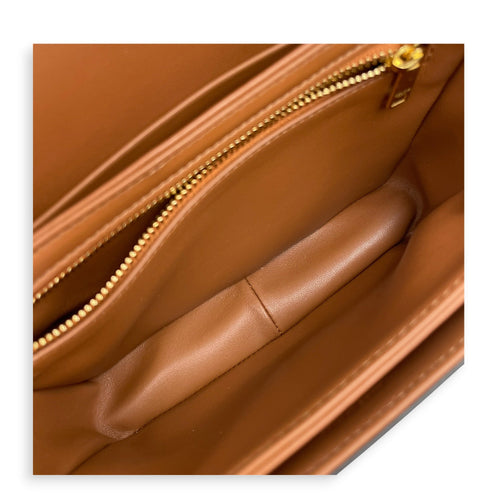 Triomphe Teen Tan Crossbody Bag in Calfskin Gold hardware CL2606-22053 9