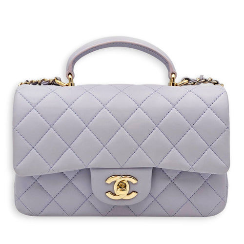 Mini Lilac Top Handle Bag in Lambskin Gold hardware CL2606-22065 1