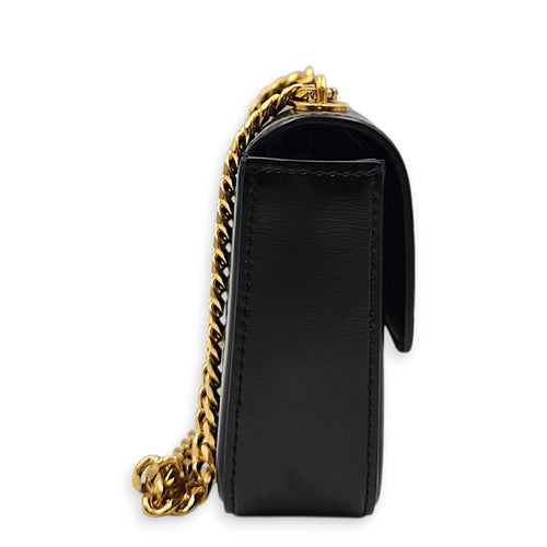 Triomphe Black Shoulder Bag in Box Calfskin Gold hardware CL2606-22067 3
