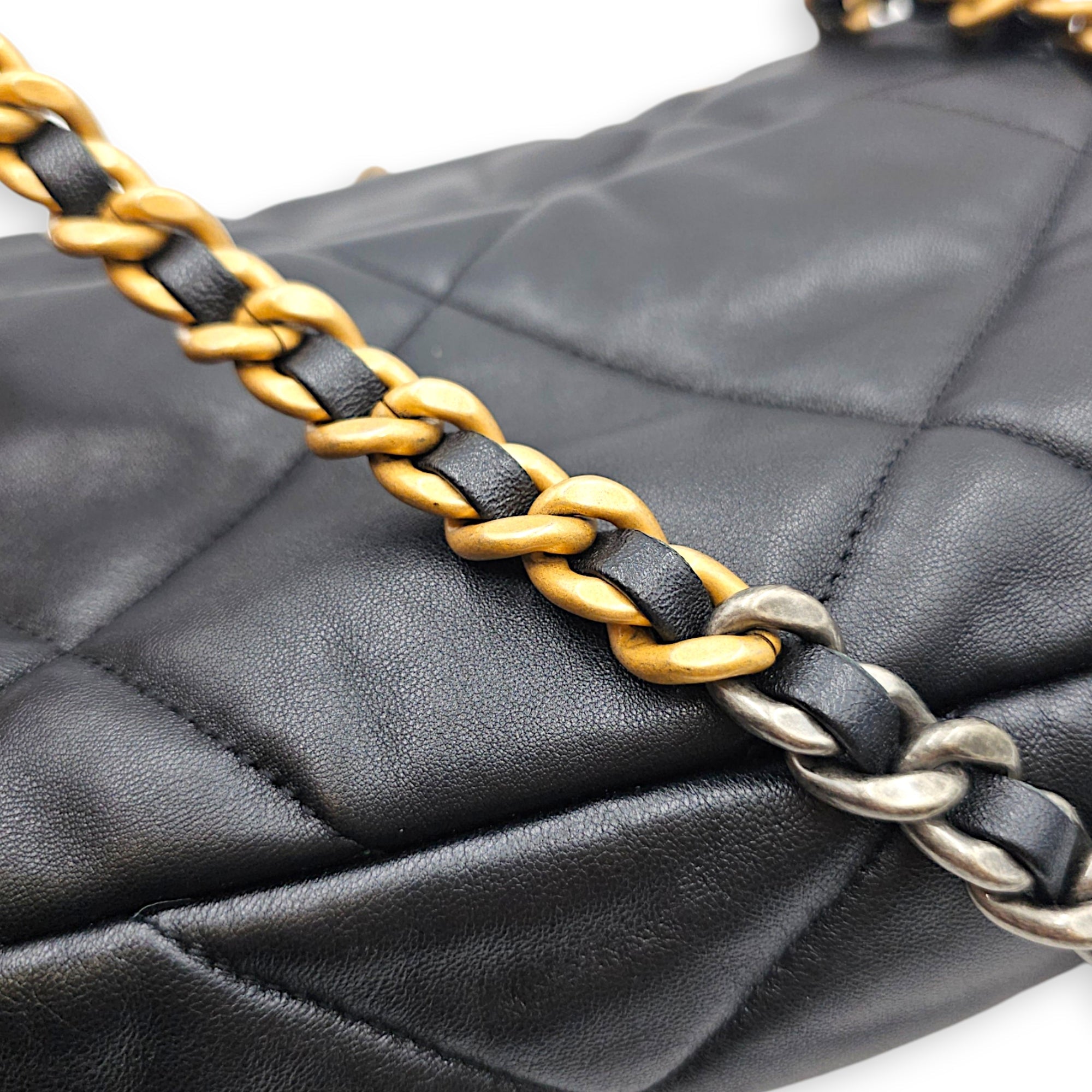 C19 Small Black Crossbody Bag in Goatskin leather Tri-Tone hardware CL2606-22069 10