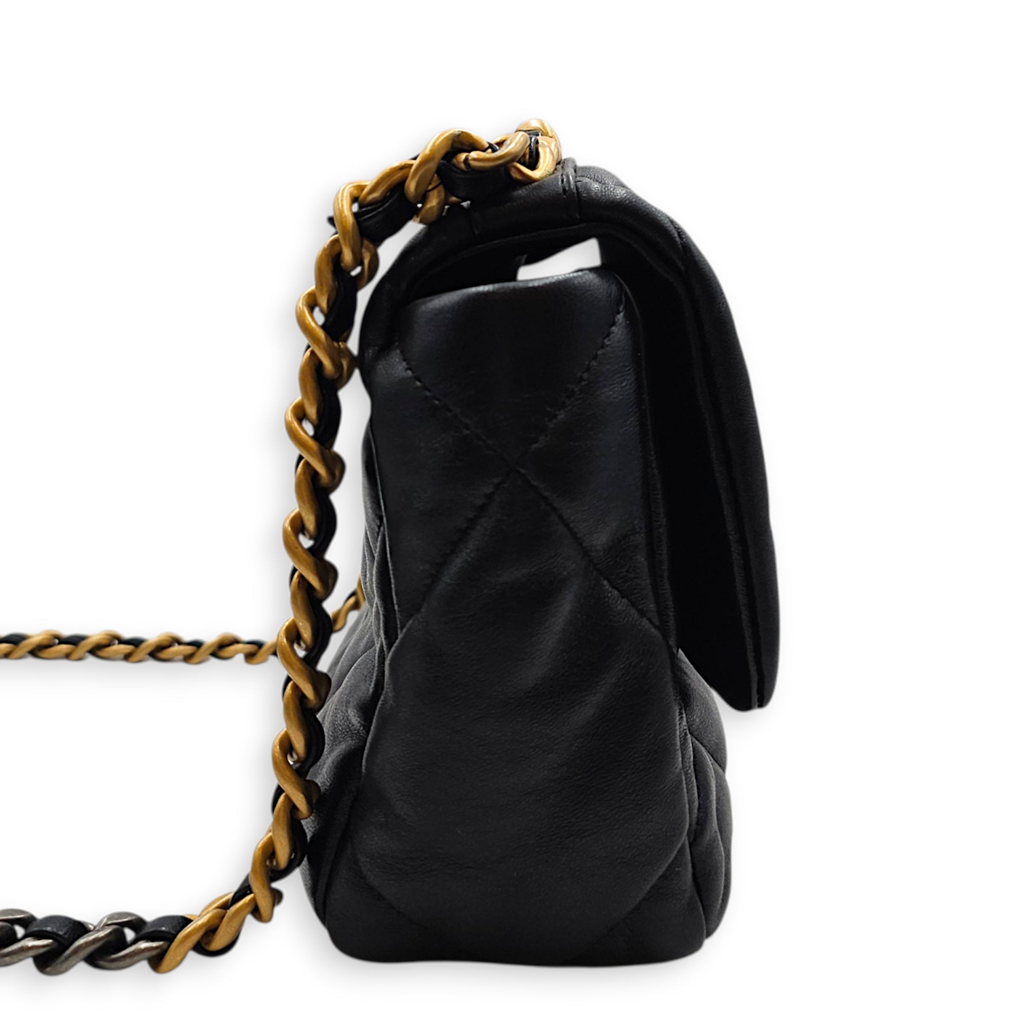 C19 Small Black Crossbody Bag in Goatskin leather Tri-Tone hardware CL2606-22069 4