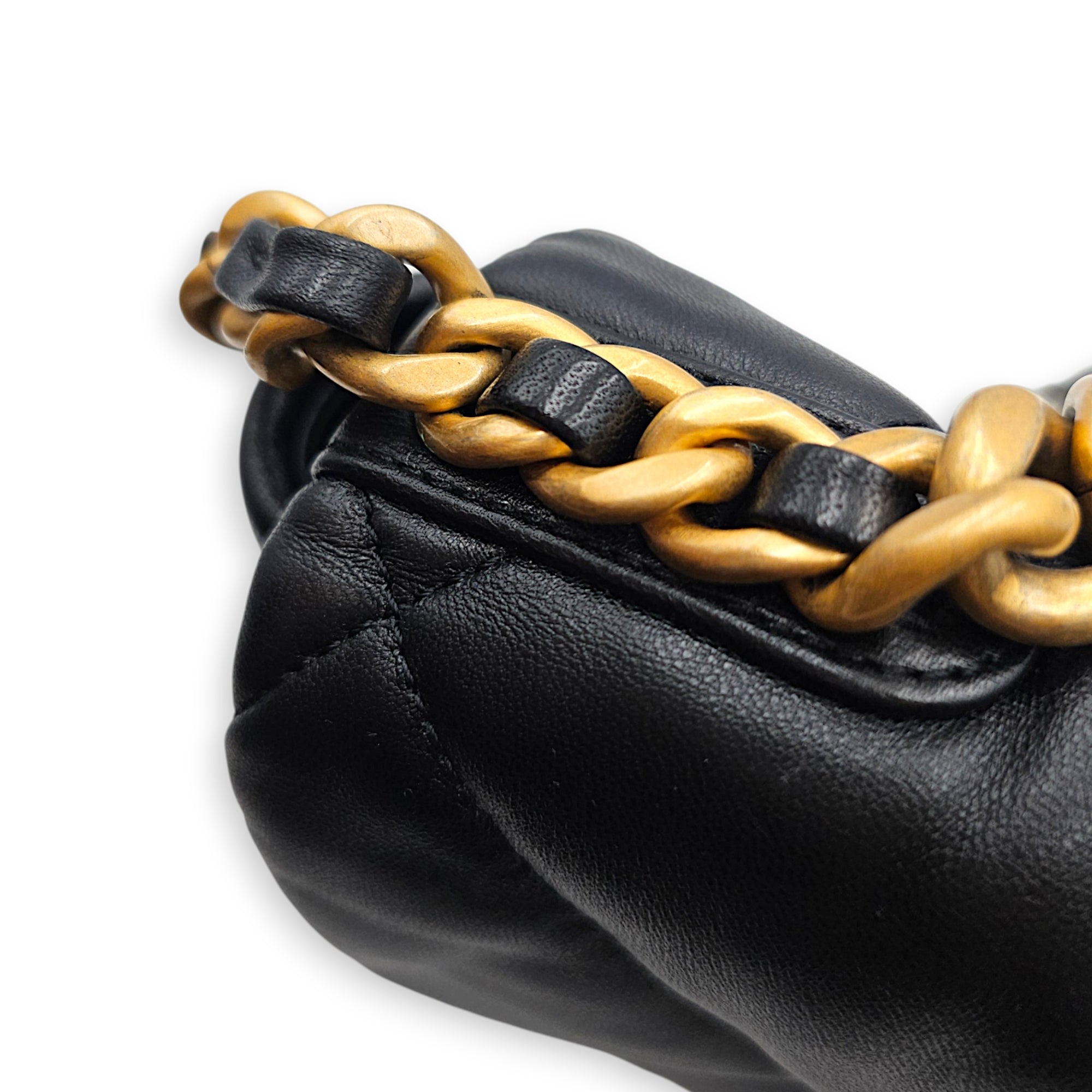 C19 Small Black Crossbody Bag in Goatskin leather Tri-Tone hardware CL2606-22069 7