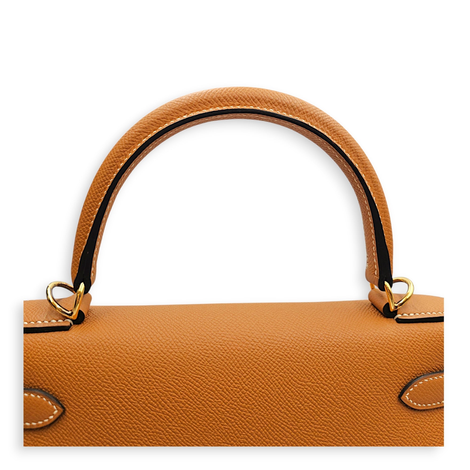 Sellier Kelly 28 Toffee in Epsom Gold hardware CL2606-22072 13