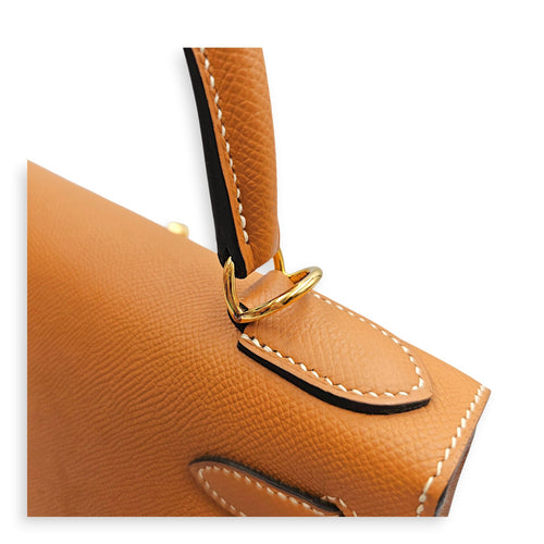 Sellier Kelly 28 Toffee in Epsom Gold hardware CL2606-22072 14