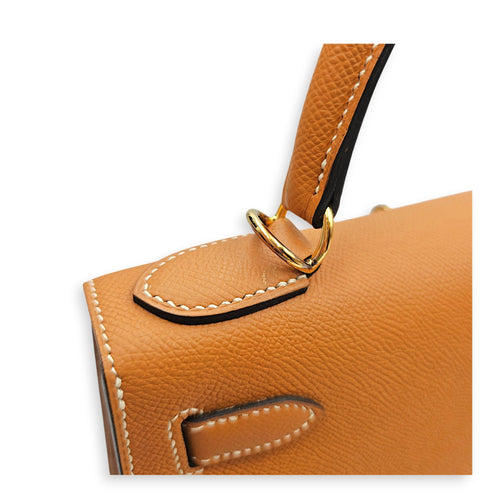 Sellier Kelly 28 Toffee in Epsom Gold hardware CL2606-22072 15