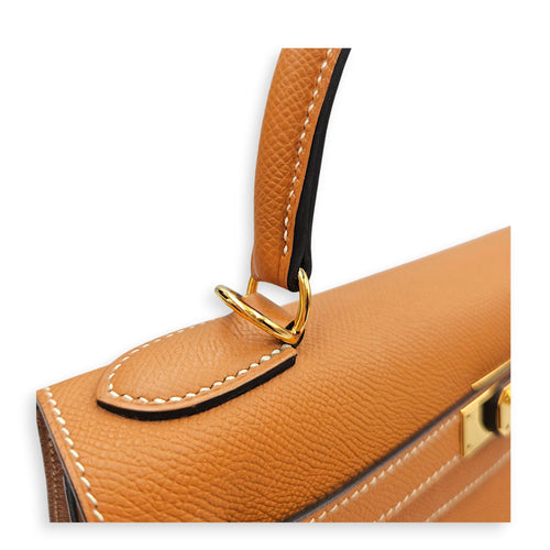 Sellier Kelly 28 Toffee in Epsom Gold hardware CL2606-22072 17