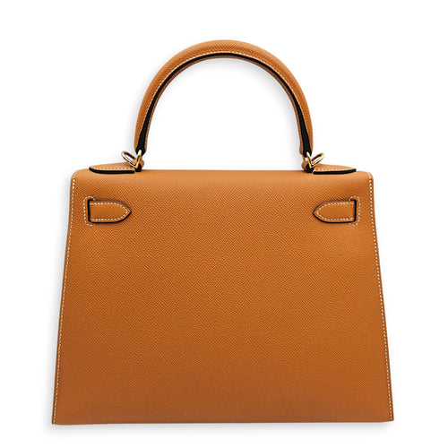 Sellier Kelly 28 Toffee in Epsom Gold hardware CL2606-22072 2