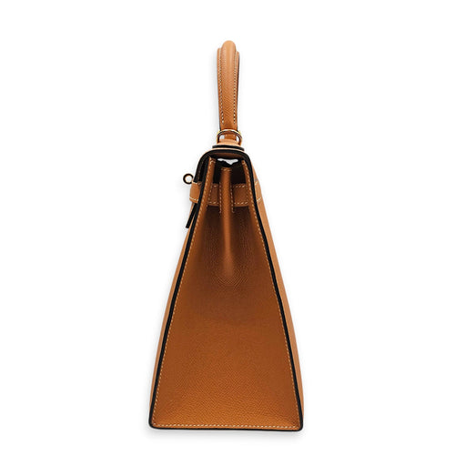 Sellier Kelly 28 Toffee in Epsom Gold hardware CL2606-22072 3