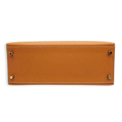 Sellier Kelly 28 Toffee in Epsom Gold hardware CL2606-22072 5