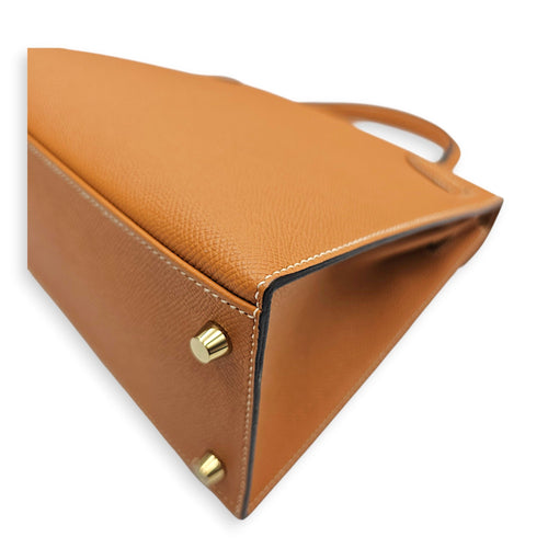 Sellier Kelly 28 Toffee in Epsom Gold hardware CL2606-22072 9