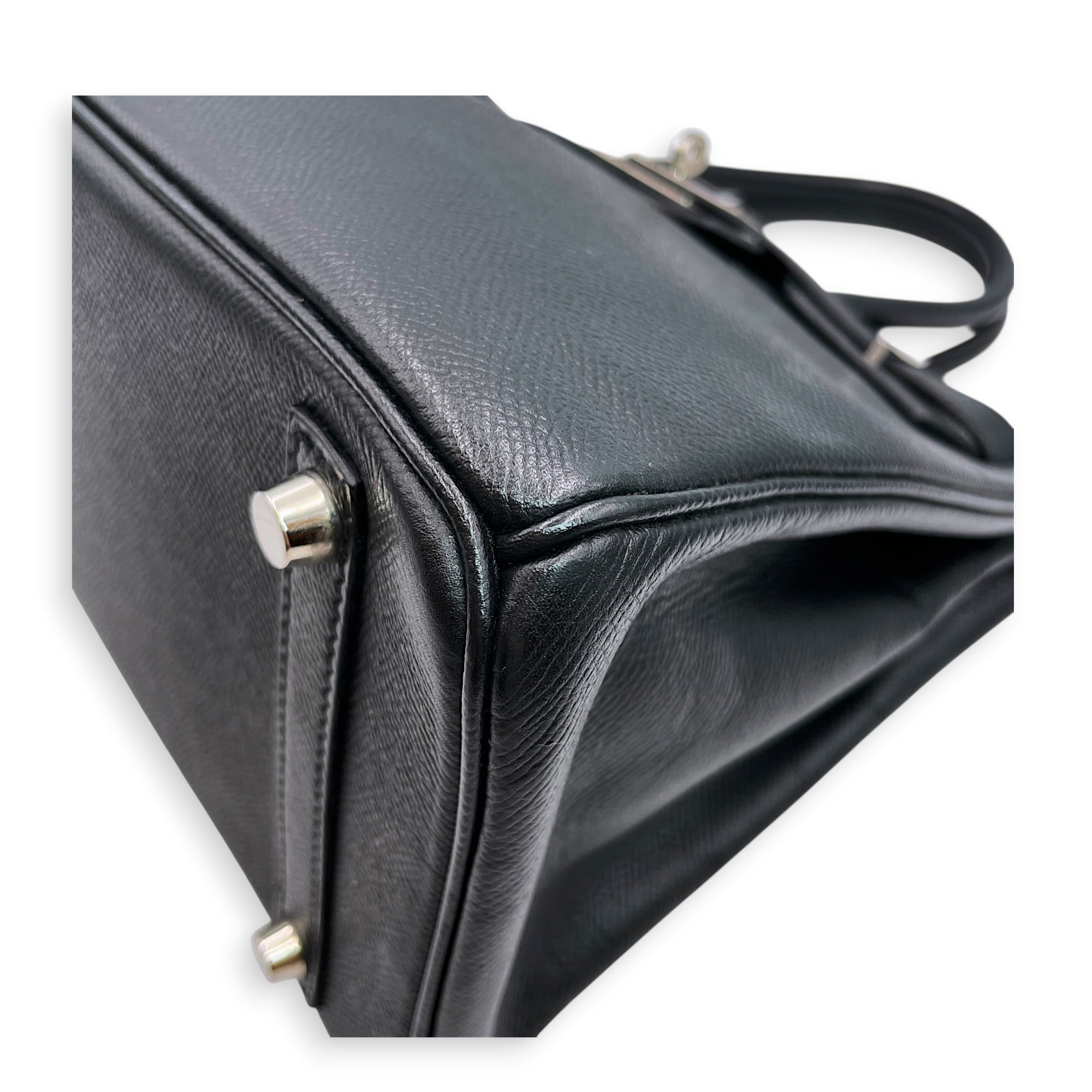 Birkin 30 Black in Epsom Palladium hardware CL2606-22076 10