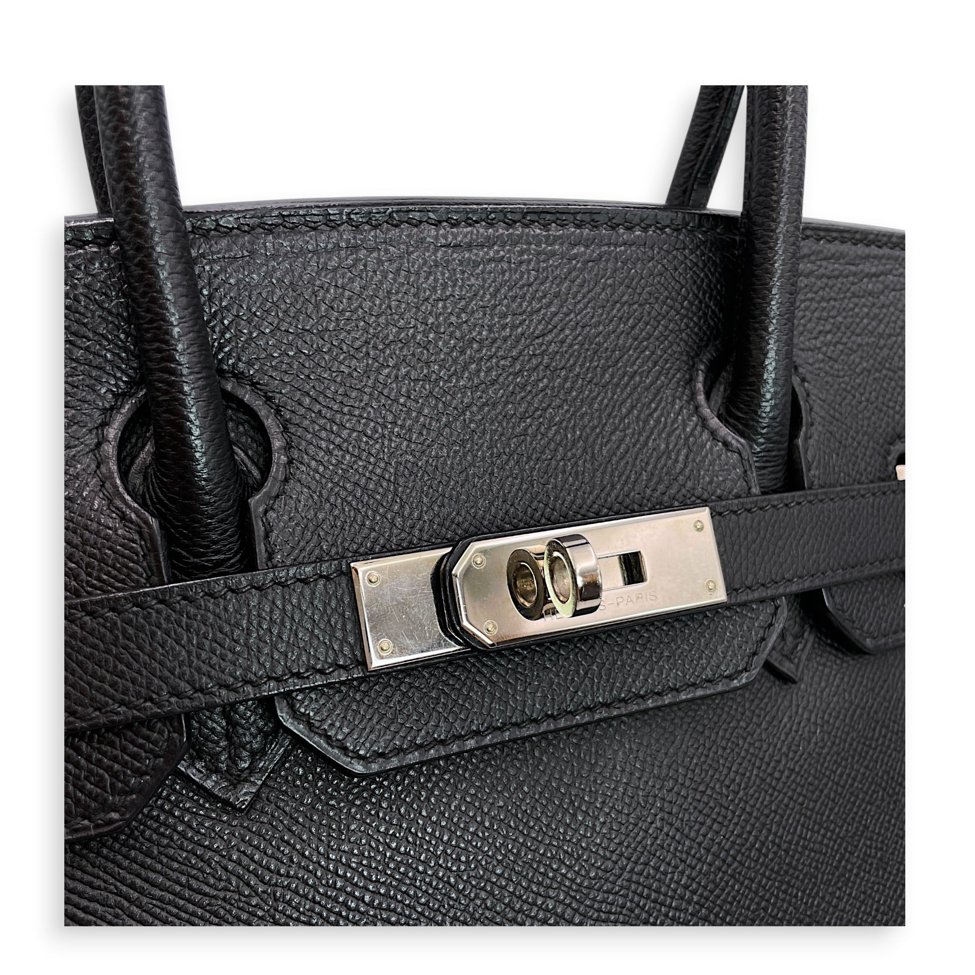 Birkin 30 Black in Epsom Palladium hardware CL2606-22076 11
