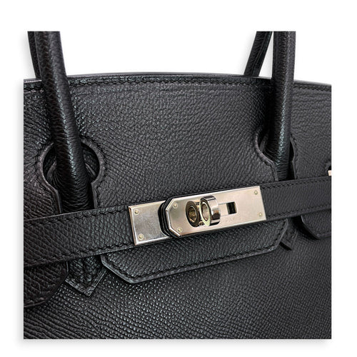 Birkin 30 Black in Epsom Palladium hardware CL2606-22076 11