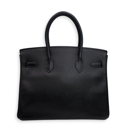 Birkin 30 Black in Epsom Palladium hardware CL2606-22076 2