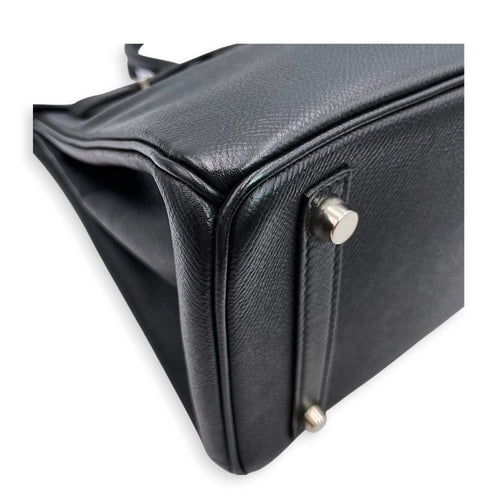 Birkin 30 Black in Epsom Palladium hardware CL2606-22076 5