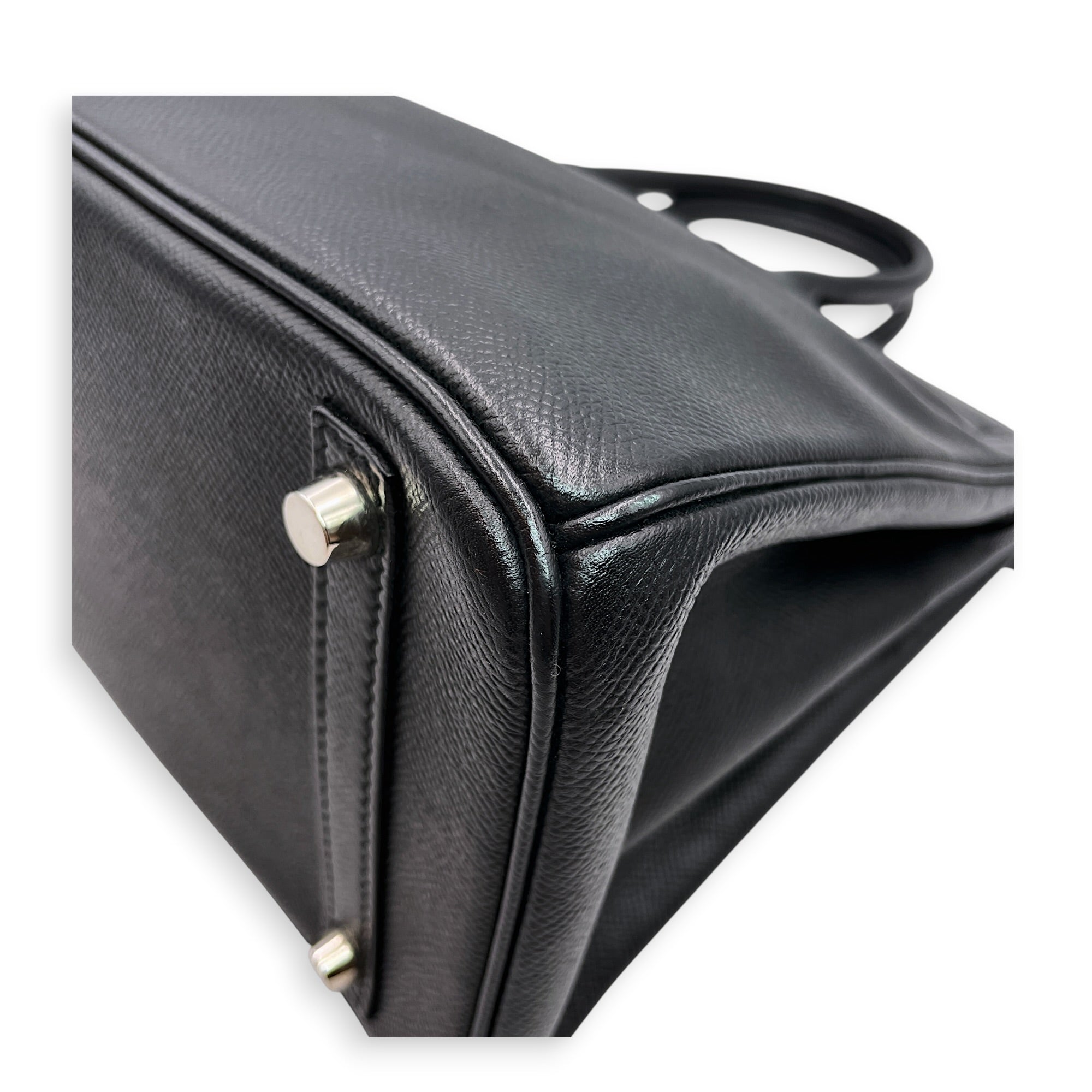 Birkin 30 Black in Epsom Palladium hardware CL2606-22076 8