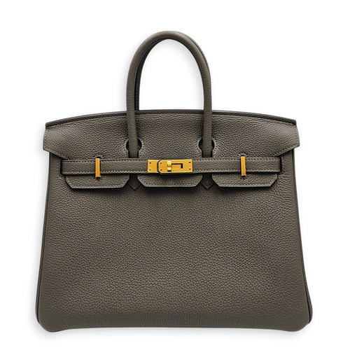 Birkin 25 Gris Meyer in Togo Gold hardware CL2606-22079 1