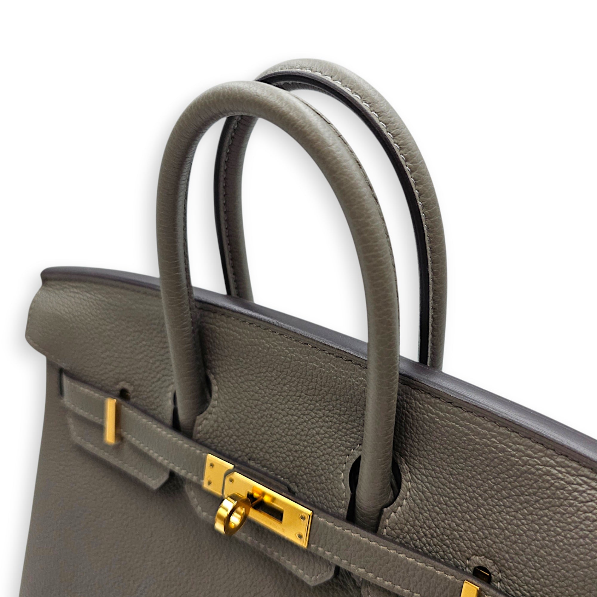 Birkin 25 Gris Meyer in Togo Gold hardware CL2606-22079 10
