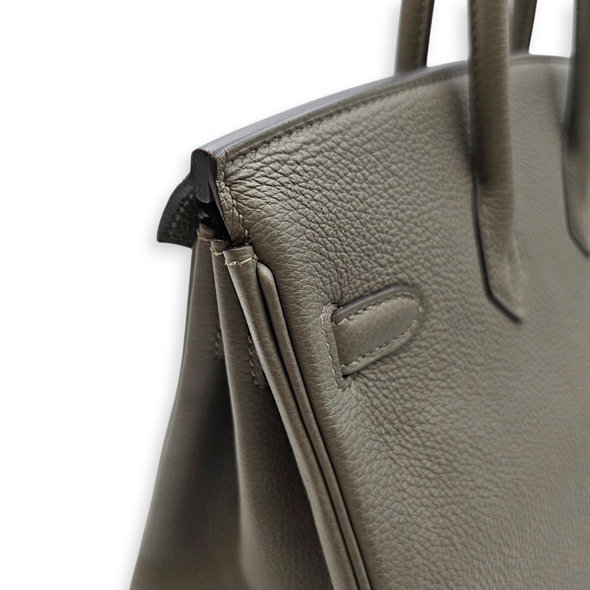 Birkin 25 Gris Meyer in Togo Gold hardware CL2606-22079 7