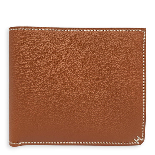 H Sellier Gold Compact Wallet in Evercolor CL2606-22084 1