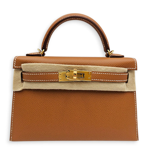 Sellier Kelly 20 Gold in Epsom Gold hardware CL2606-22085 1