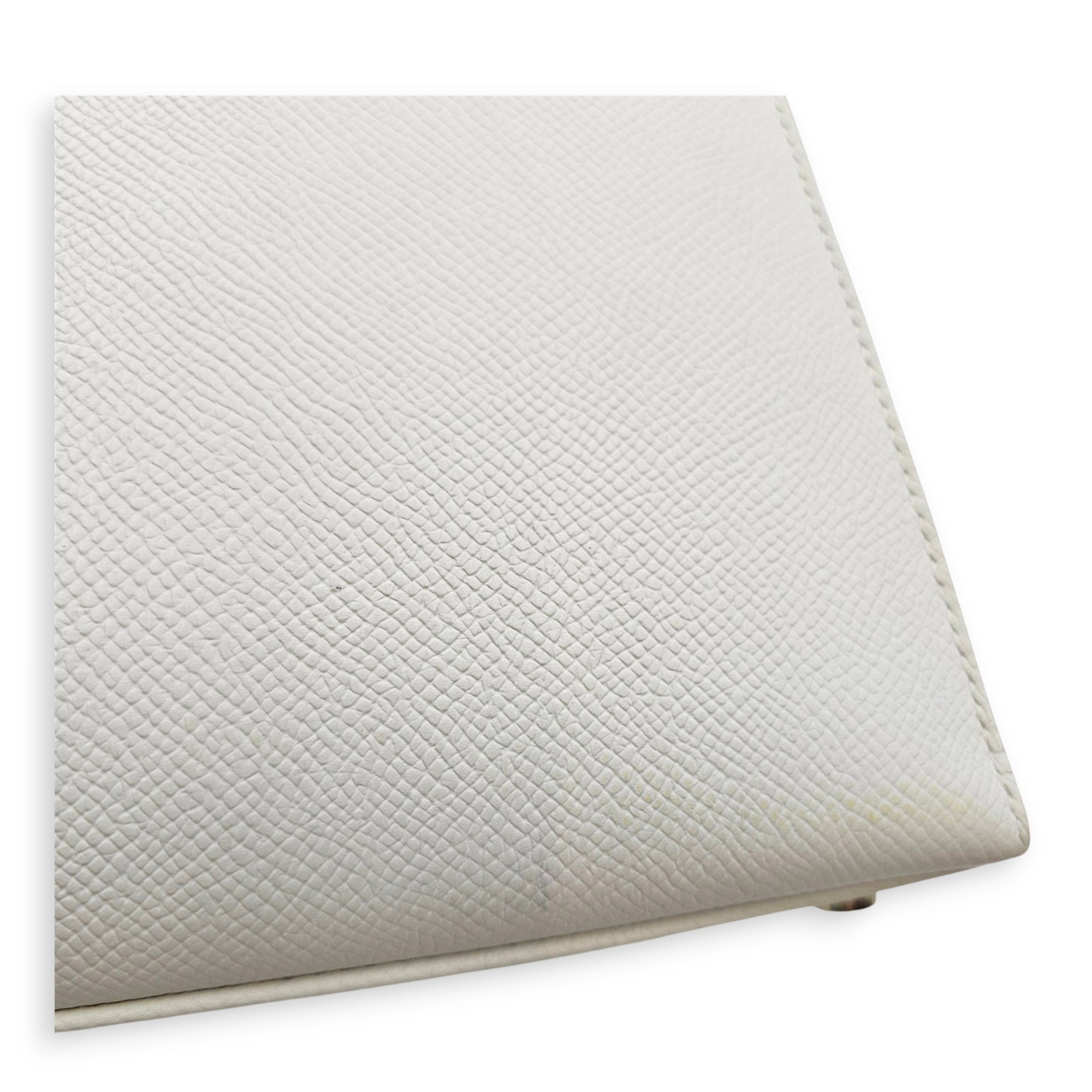 Sellier Kelly 28 Blanc in Epsom Gold hardware CL2606-22086 11