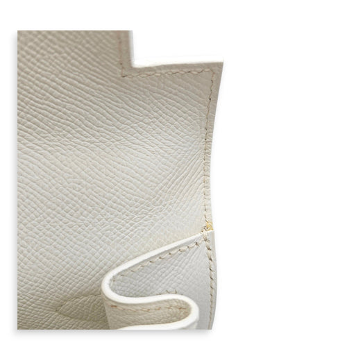 Sellier Kelly 28 Blanc in Epsom Gold hardware CL2606-22086 17