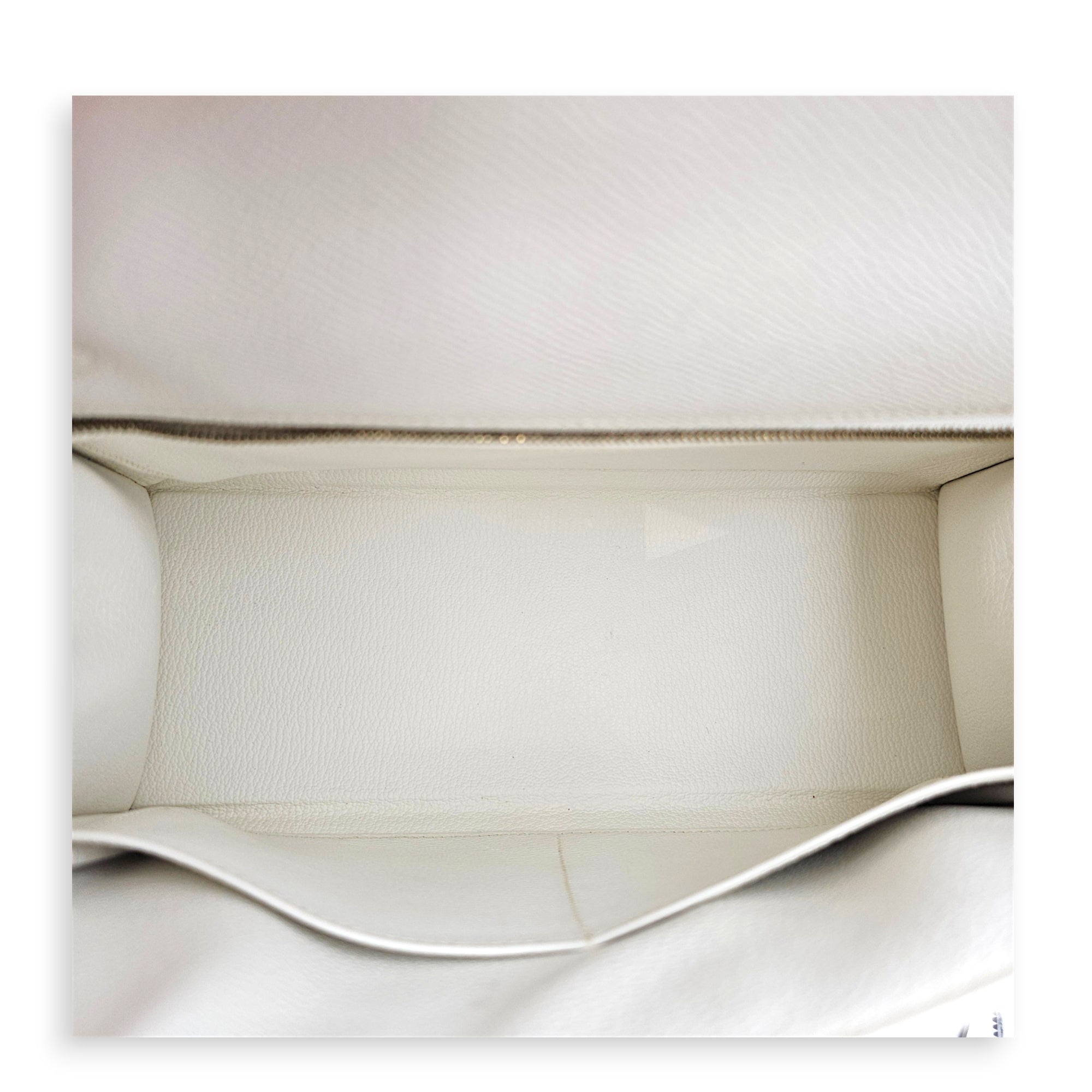 Sellier Kelly 28 Blanc in Epsom Gold hardware CL2606-22086 6