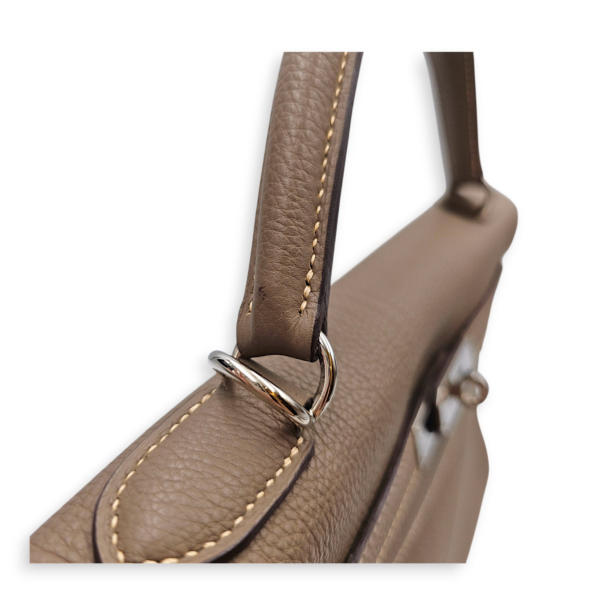 Kelly 32 Etoupe in Togo Palladium hardware