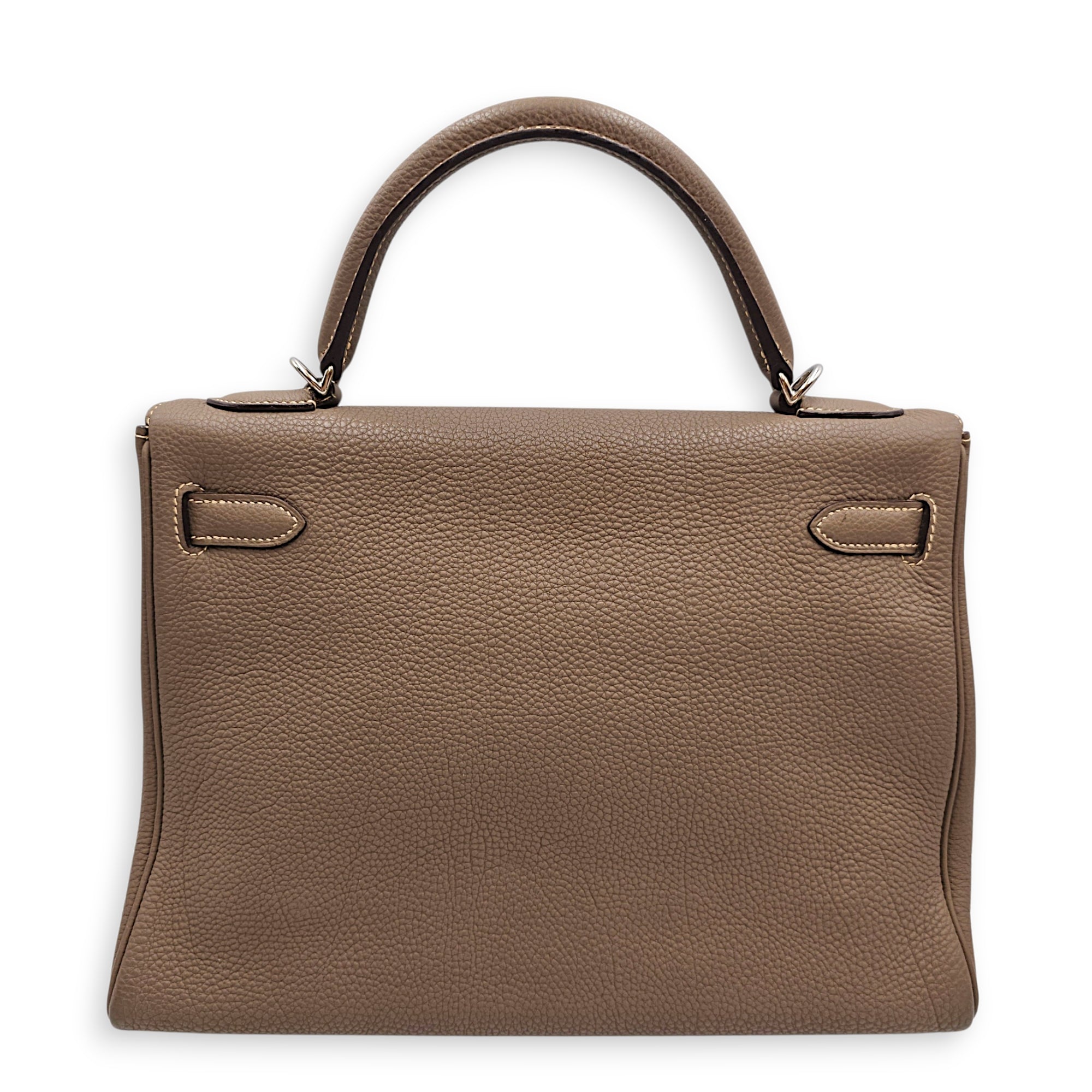 Kelly 32 Etoupe in Togo Palladium hardware